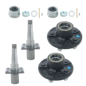 Bck38852k Backye 2 Pack Pre-assembled 5 On 4.5 Inch Trailer Hub Kit And 8.25 1.75 Round #84 Spindle