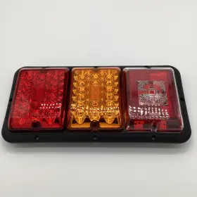 47-84-005 Bargman Corp 84 85 Trailer Rv Triple Tail Light Red &amber Led Incndscnt Backup Black