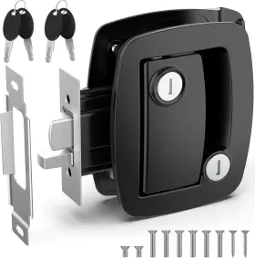 Bb2142 Bebobly Rv Door Lock Replacement Upgraded Lighter Latch Black Aluminum Alloy Bb2142 Bebobly Rv Door Lock Replacement Upgraded Lighter Latch Black Aluminum Alloy