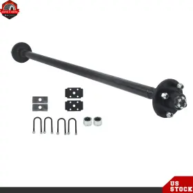 Ber587100 Berliii 2000lbs Trailer Boat Rv Utility Axle With U-bolt Kit 4 Lug-4 Inch Idler 58 Hub Face