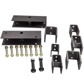 3wxzu2 Bfo 2 Inch Slipper Spring Tandem Axle Hanger Kit Shackle Bolts With Nuts For Trailer Set