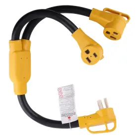 Dxonu5 Bfo Dual Outlet Power Splitter 6-50p To Two 6-50r 50a For Welder Dryer Ev Charger