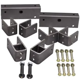 Iysb8m Bfo Spring Tandem Axle Hanger Kit For Trailer 2 Inch Slipper With Equalizer Bolt