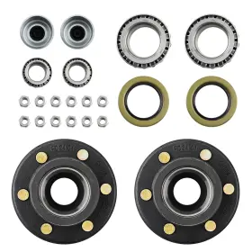 Sq184i Bfo 2 Trailer Hubs With 6000# 6 Lug 6x5.5 Idler Axle Bearings Seals Nuts 25580 Sq184i Bfo 2 Trailer Hubs With 6000# 6 Lug 6x5.5 Idler Axle Bearings Seals Nuts 25580