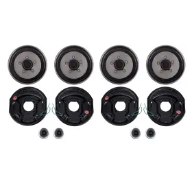 Zgm6w8 Bfo 8pcs Trailer 5 On 4.5 Inch Electric Brakes Brake Hub Drum Complete Kit 3500 Lb Axle