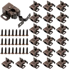 Ps-bonuci-805 Bonuci 20 Pcs Cabinet Door Latch And Catch Hardware Brown Antique Copper