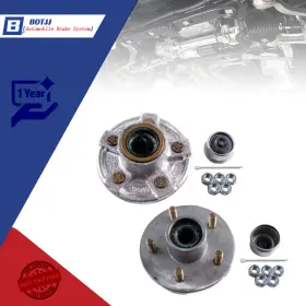 Bt31122b Botjj 2x Boat Trailer Galvanized Hub Kit 5 Lug 1-3/8 Inch X -1/16 Bearing 3 500 Greased