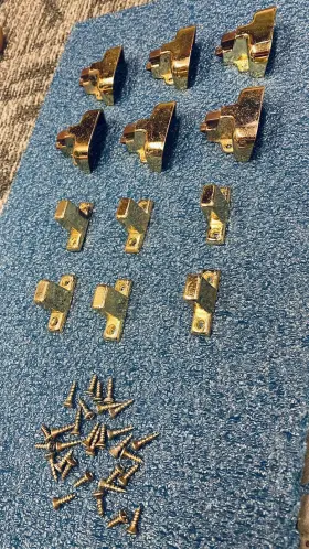 0864xc Brainers Mfg Vintage Brass Plated Drawer Catches Surface Mount Cabinet Door Rv - 6 Pairs #3