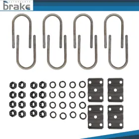 Br178898d Brakeautor M14x2.0 Trailer U Bolt Kit 3 Inch Round Axle For 7000 Lbs 7 Long