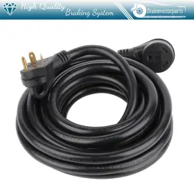 Bmp10937412it Brakemotorparts 30amp Rv Power Extension Cord Heavy Duty Stw 10awg 3 Easy Plug In Hand 25 Ft