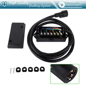 Bmp16072712it Brakemotorparts 8ft Trailer Cord Inline Junction Box Wiring Harness Kit 7 Way Plug