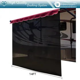 Bra178785oke Brakemotorparts Rv Awning Fabric 13.1 Feet Length Camper Replacement Shade