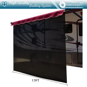 Bra178788oke Brakemotorparts Rv Awning Fabric 16.1 Feet Length Camper Replacement Shade