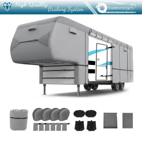 Bra182176oke Brakemotorparts 34ft-37ft 5th Wheel Rv Cover Motorhome Travel Trailer Camper Non-woven Fabric Bra182176oke Brakemotorparts 34ft-37ft 5th Wheel Rv Cover Motorhome Travel Trailer Camper Non-woven Fabric