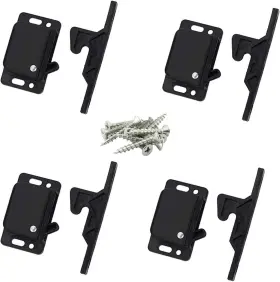 Sd24 Brand Duraboard Set Of 4 Premium Grabber Catches 10lb Pull Force Rv Cabinet Door Latch Black