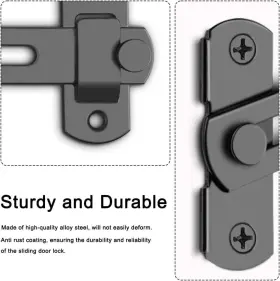 22-jt Brand Veapiz 2pcs Barn Door Lock 180 Degree Flip Sliding Latches Gate Black #3