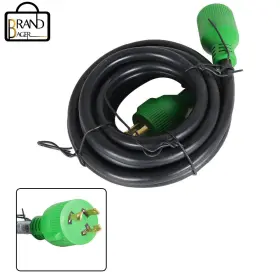 Yi193480t Brandbager 30 Amp 15 Feet Generator Extension Cord 125v Nema L5-30p/l5-30r Twist Lock