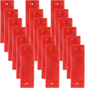Branded 744110332353 20 Red Safety Reflectors Self Adhesive Stick-on Trailer Car Truck Rv Motorcycle