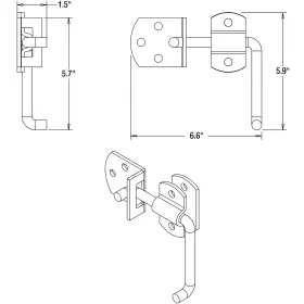 B2588bzb Buyers Products 79732 Security Latch Side Zinc Bagged Model# #2