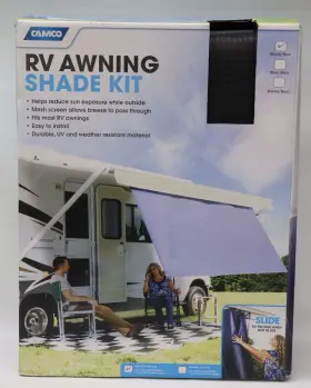Camco 014717514514 Rv Awning Shade Kit Black Uv And Weather Resistant 4.5ft X 10ft Mesh Screen Camco 014717514514 Rv Awning Shade Kit Black Uv And Weather Resistant 4.5ft X 10ft Mesh Screen