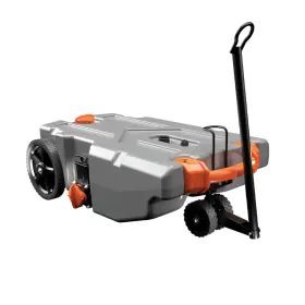 Camco 39005 Portable Rv Tote Tank 28 Gallon Steerable Wheels Gate Valve Rhino Features