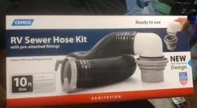 39551 Camco 10ft Rv Sewer Hose Kit New Unused With Fittings Sewage Sanitation