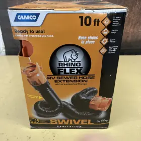 39763 Camco Rhino Flex 10ft Rv Sewer Hose Extension Kit With Swivel Fitting - Extends 39763 Camco Rhino Flex 10ft Rv Sewer Hose Extension Kit With Swivel Fitting - Extends