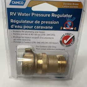 40051 Camco Water Pressure Regulator Rv Gold Brass And Marine Plumbing Use