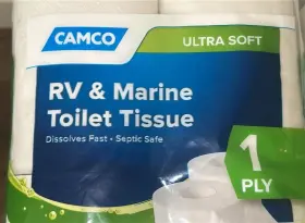 40272 Camco Tst 1-ply Toilet Tissue Paper 4-roll Packs 280 Sheets Ea. Camco- Inch Camping 40272 Camco Tst 1-ply Toilet Tissue Paper 4-roll Packs 280 Sheets Ea. Camco- Inch Camping