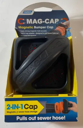 40311 Camco Mag-cap 2-in-1 Magnetic Bumper Cap With Lug Fitting End Fits 4 Inch Rv