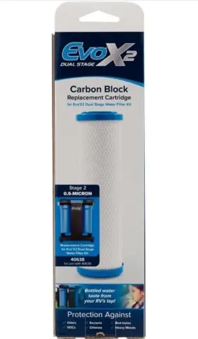40638 Camco 68 Evo X2-replacement Carbon Block Cartridge