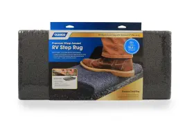 42968 Camco - Premium Gray 23 Inch W Turf Straight Entry Step Rug With Uv And Tpe