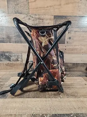 51908 Camco Camping Stool Backpack Cooler Camouflage #3