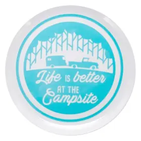 53227 Camco Plate Inch Life Is Better At The Campsite White Melamine Dinner W Trailer & 53227 Camco Plate Inch Life Is Better At The Campsite White Melamine Dinner W Trailer &