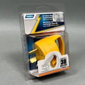 55283 Camco 30 Amp Mini Replacement Male Plug With Powergrip Handle New