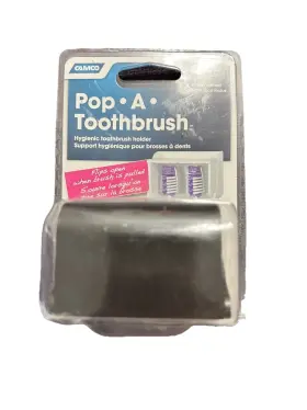 57202 Camco New Toothbrush Pop A Black 2 Space Holder Rv
