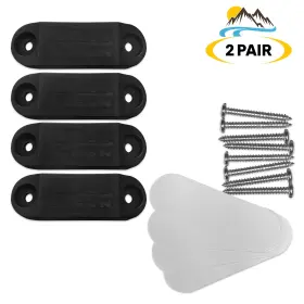 Mcbk2pr Campn Black Rv Trailer Magnetic Door Baggage Catch Camper - #1 Strongest 2 Sets