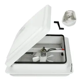 Aa1286111585 Caqeg 14 Inch Rv Roof Vent With 12v Fan For Camper Trailer - White Lid