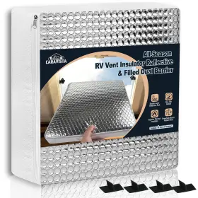Rvi3611 Caravista Rv Vent Insulator 14x14x3 Skylight Cover Aluminum Reflective 1 Pack