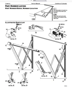 R001988-006 Carefree Of Colorado - Compass Motor Side Awning Arm Assembly R001988 Black #2 R001988-006 Carefree Of Colorado - Compass Motor Side Awning Arm Assembly R001988 Black #2