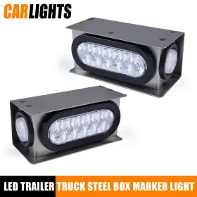 C-02rla0001awt Carlights Fit For Trailer/truck Led Steel Housing Box 6 Inch Oval Tail Light 2 Marker