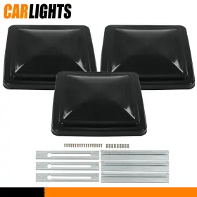 C-02trc0001dbk3 Carlights 14 Inch X14 3 Pack Rv Replacement Roof Vent Cover Black Camper Trailer