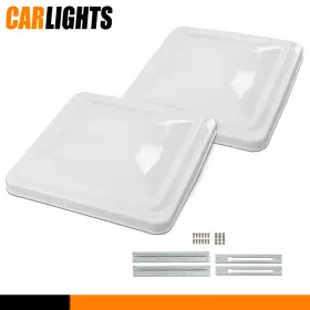 C-02trc0001dwt2 Carlights 2pcs White 14 Inch X Replacement Roof Vent Cover Camper Rv Trailer Ventline New