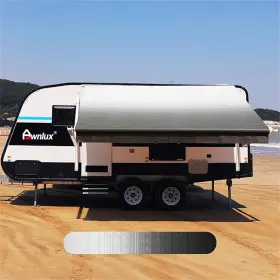 Car1782900ma Carma 22ft 8ft Waterproof Rv Awning Fabric Replacement For Camper Trailer Grey Fade #2 Car1782900ma Carma 22ft 8ft Waterproof Rv Awning Fabric Replacement For Camper Trailer Grey Fade #2