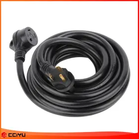 Ze1067502210937401g Cciyu 25 Ft Rv Power Extension Cord Heavy Duty Stw 10awg 3 Easy Plug In Hand 30amp