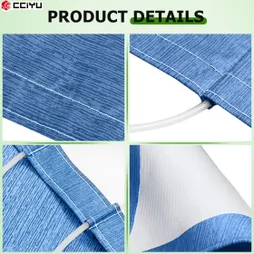 Ze1185212717830801g Cciyu 17.1 Feet Length Rv Awning Fabric Camper Blue Replacement Shade 8ft 96 Inch #2