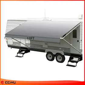 Ze1233034417828001g Cciyu Grey Fade 11.1ft-21.1ft Rv Awning Fabric Replacement Heavy Duty Weatherproof Ze1233034417828001g Cciyu Grey Fade 11.1ft-21.1ft Rv Awning Fabric Replacement Heavy Duty Weatherproof