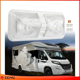 Cciyu Ze129848g01 12v Rv Led Ceiling Fixture Double Dome Light For Camper Trailer Marine