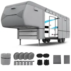 Ze182176ge Cciyu 34-37 Foot 5th Wheel Rv Cover Motorhome Travel Trailer Camper Non-woven Fabric