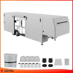 Ze182181ge Cciyu 33 Inch -37 Foot 5th Wheel Rv Cover Motorhome Travel Trailer Camper Oxford Cloth